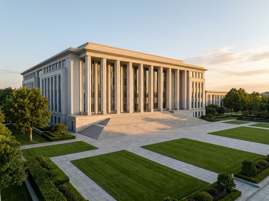 Civic building with columns